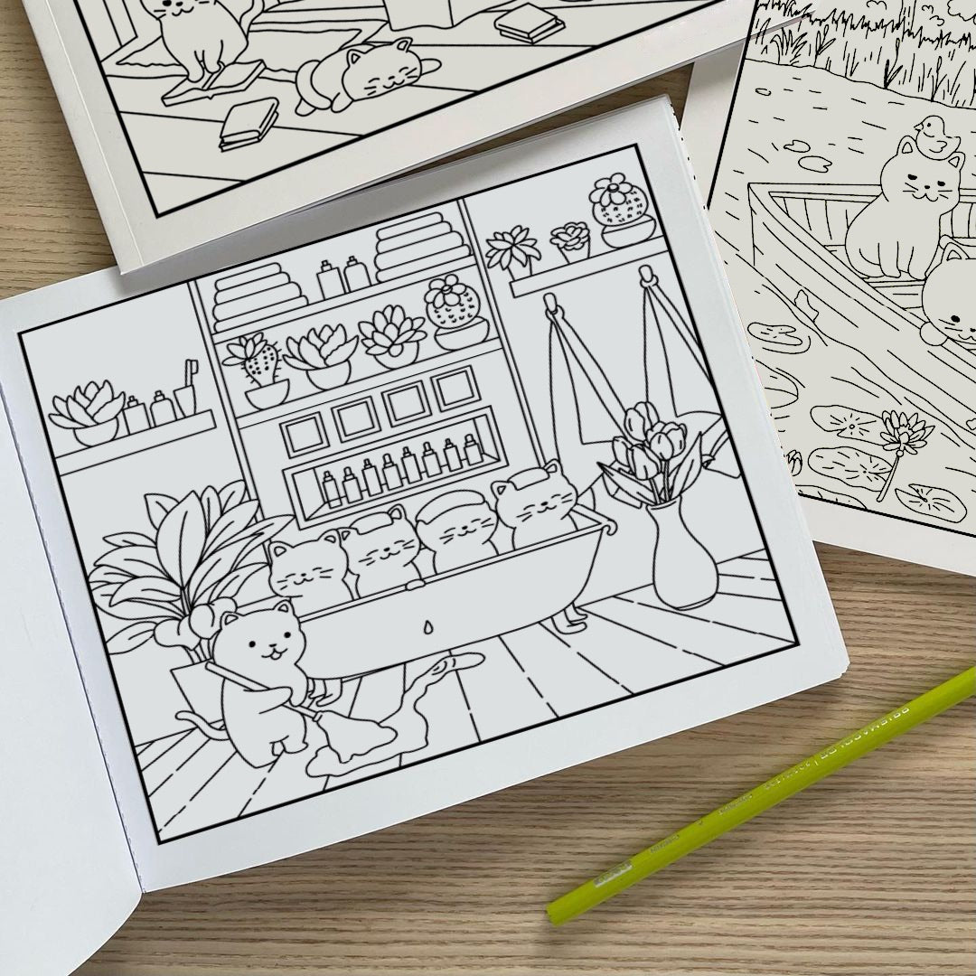 Hand Drawn & Illustrated - Stress Relief Coloring Books